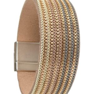 Wideboy Chain Link Stripe Wrap Bracelet