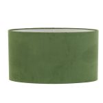 Dusty Green Velour Oval Lampshade 38cm