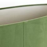 Dusty Green Velour Oval Lampshade 38cm