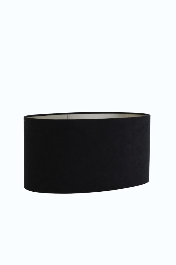 Black Velour/ Taupe Cylinder Lampshade 38cm