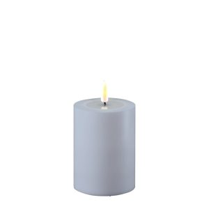 Battery Operated LED Candle 7.5cmx10cm Dust Blue