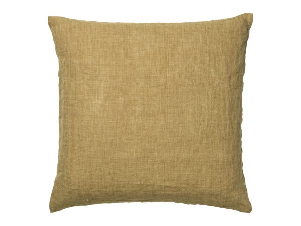 Curry Linen Square Cushion