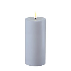 Battery Operated LED Candle 7.5cmx15cm Dust Blue