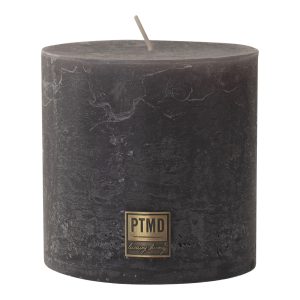 Rustic Swish Grey Block Candle 10x10cm