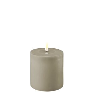 Battery Operated LED Candle 10x10cm Sand