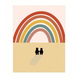 Bears & Rainbow Greetings Card