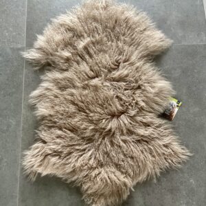 Curly Tibetan Sheepskin Rug Beige