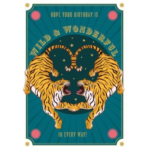 Tigers Wild & Wonderful Greetings Card