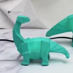 Green Origami Diplodocus Mini Led Lamp