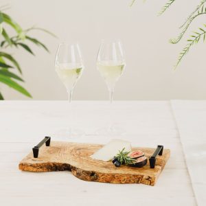 Olive Wood Rectangular Rustic Serving Tray