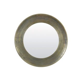 Antique Bronze Round Mirror