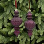 Burgundy Calabash Swirl Pendant Decoration