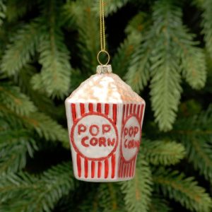 Glass Popcorn Box Ornament