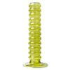 lime green glass candle holder large