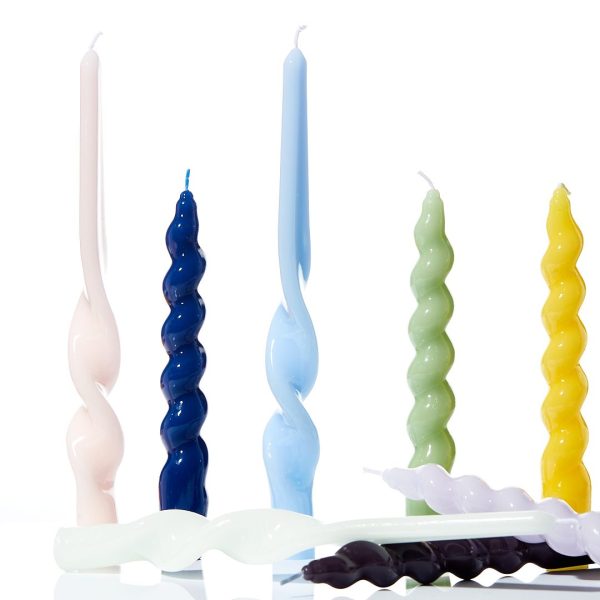 Box of 3 Spiral 18cm Taper Candles