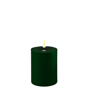 Battery Operated LED Candle 7.5cmx10cm Dark Green