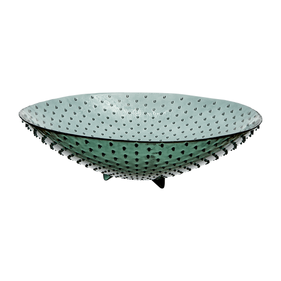 Masala Dark Green Glass Bowl Large