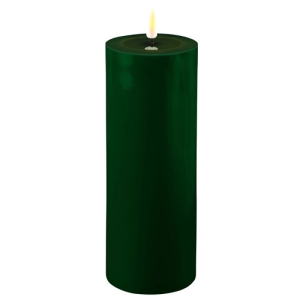 Battery Operated LED Candle 7.5x20 Dark Green