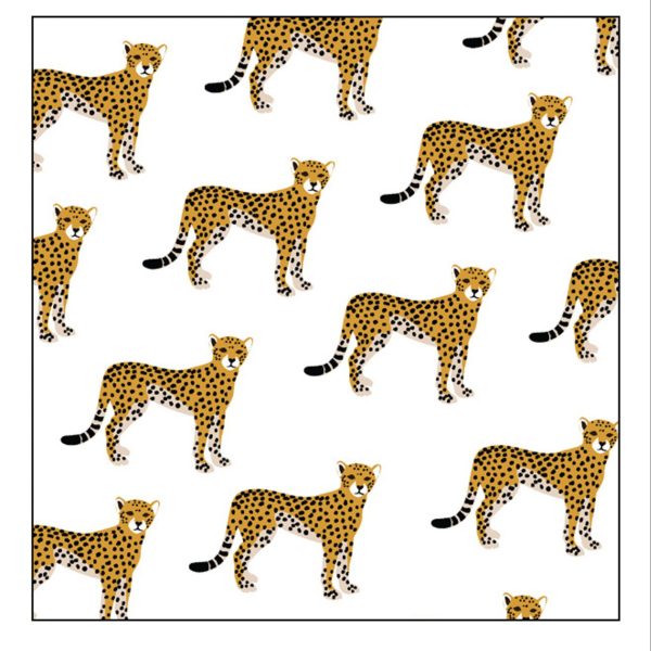 Large Paper Napkins with Leopard Print