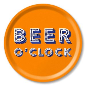 Asta Barrington Orange Beer O'clock Round Tray