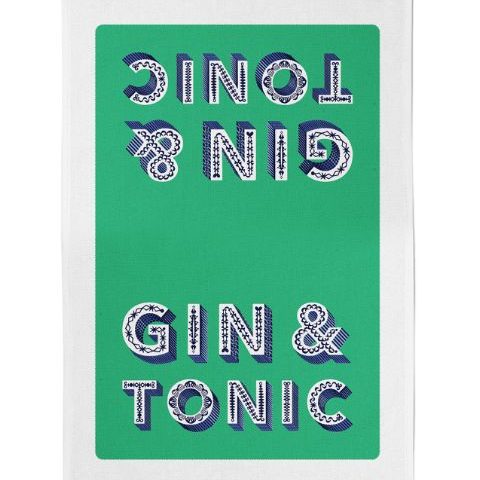 Asta Barrington Gin & Tonic Green Tea Towel