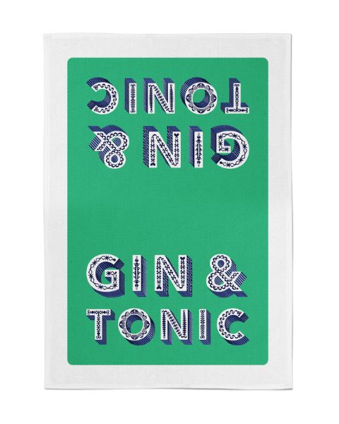 Asta Barrington Gin & Tonic Green Tea Towel