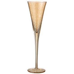Amber Irregular Champagne Glass
