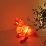 Orange Origami T-Rex Mini Led Lamp