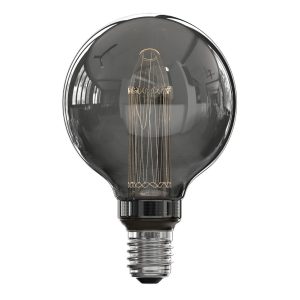 Calex E27 Filament LED Titanium G95 Glass Globe Bulb (Dimmable)