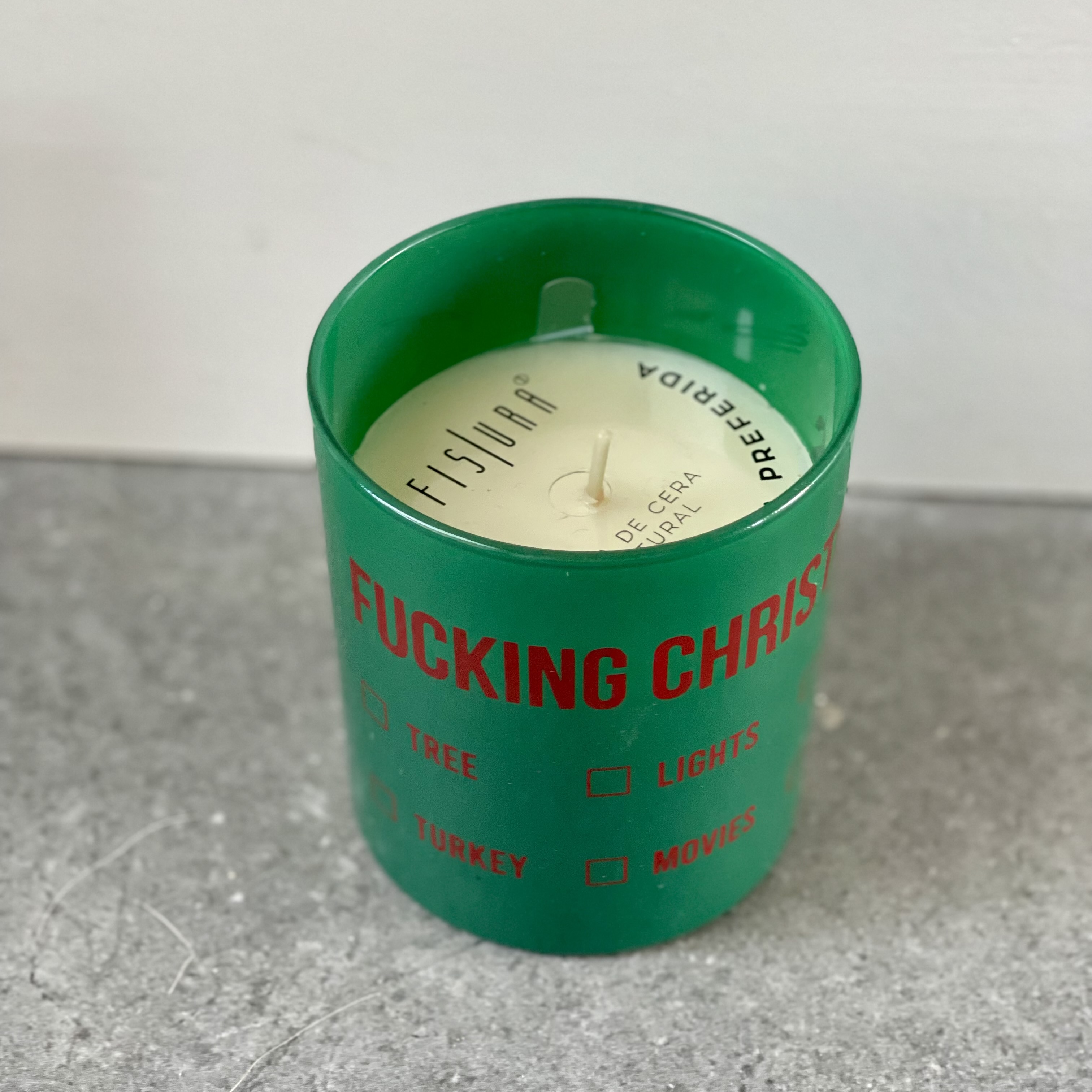 Rude Word 'F*****g Christmas Candle
