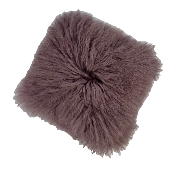 Tibetan Sheepskin Cushion Bloom 40x40cm