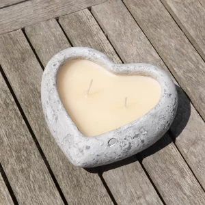 Birkdale Stone Heart Dish Candle