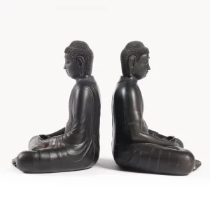 Kenton Black Buddha Bookends