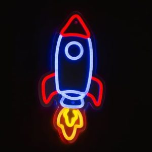 LED Neon Acrylic Box 'Rocket'