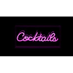 LED Neon Arcylic Box 'Cocktails'