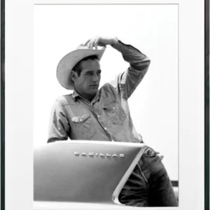 Framed Paul Newman Cadillac Photographic Print 30x40cm