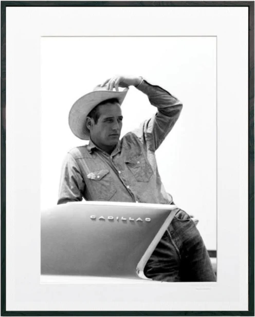 Framed Paul Newman Cadillac Photographic Print 30x40cm