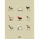 Le Duo Chairs Greetings Card