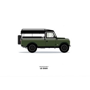Le Duo Land Rover Green Greetings Card