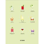 Le Duo Cocktails Greetings Card