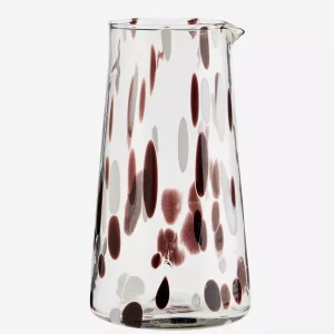 Brown & Cream Spot Recycled Glass Jug
