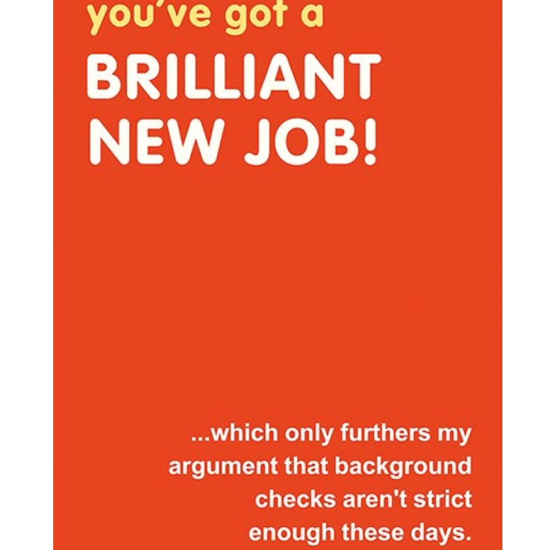 Brilliant New Job Greetings Card Collective Home Store