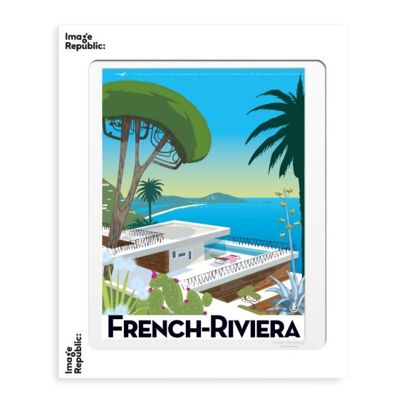 Framed Monsieur Z French Riviera Villa Print