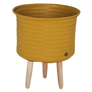 Mustard Up Mid Plant Basket Stand
