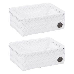 White Small Fit Open Storage Basket