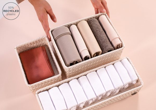 Champagne Small Fit Open Storage Basket