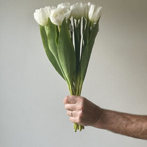 Artificial White Tulip Stem