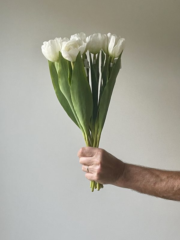 Artificial White Tulip Stem
