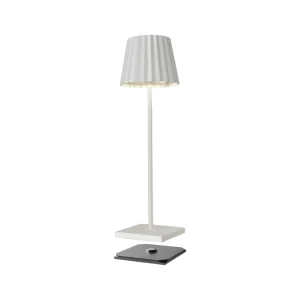 White Sompex Troll Outdoor Battery Table Lamp 2.0
