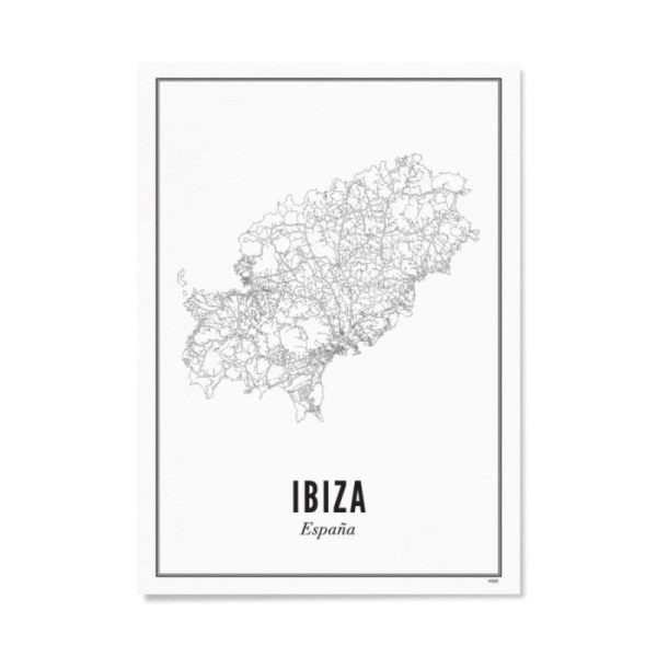 Framed Ibiza Print with Frame 30x40cm